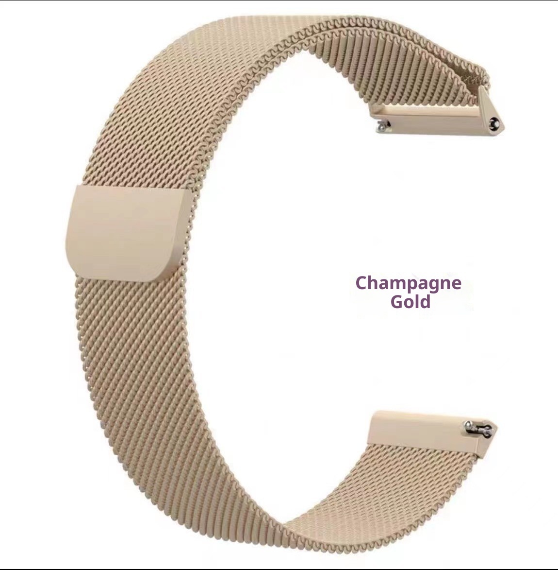 Smart Watch Flat Head Style Milan Strap Garmin Convex Head Universal Metal Strap - Image 4