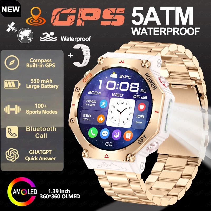 Multifunctional Outdoor Flashlight Smart Waterproof Watch - Image 8