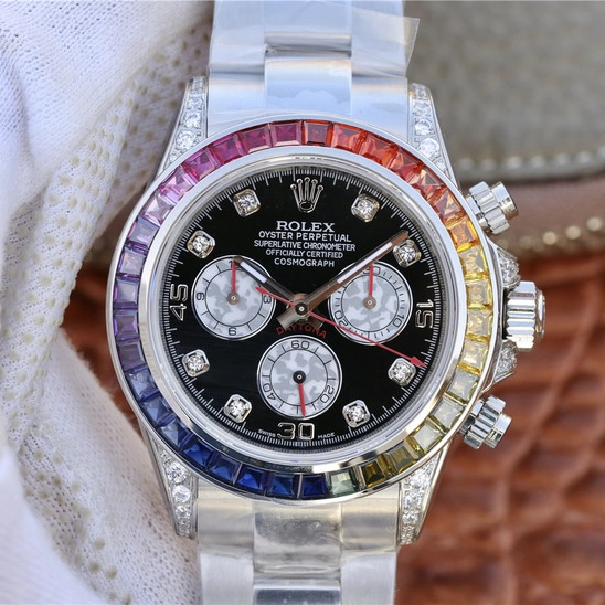 DAYTONA RAINBOW DIAMOND SILVER STAINLESS STEEL 40MM 116599 RBOW - Image 4